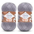 thumbnail image 1 of Troyarn Summer Stretch Acrylic Yarn for Crocheting - 2 Skeins of Grey Yarn Made from 100% Elastic Microfiber Acrylic for Knitting, 100gr 438 yds (114253 - Grey), 1 of 7