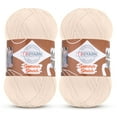 thumbnail image 1 of Troyarn Summer Stretch Acrylic Yarn for Crocheting - 2 Skeins of White Yarn Made from 100% Elastic Microfiber Acrylic for Knitting, 100gr 438 yds (11462 - Cream), 1 of 7