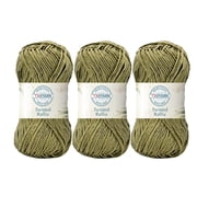 Troyarn Twisted Raffia Yarn for Crafting and Design for Creative Projects, Sustainable Soft Beach Bag,Hat, Hand Knitting Handbags Medium4 100% Polyester/3x3.52 Oz/3x109 Yd 11821 - Khaki