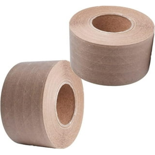 2Pack Reinforced Kraft Paper Tape, Self Adhesive Paper Gummed Packing Tape, for Heavy Duty Packing, Shipping, Moving and Storage, 2Inch55yds, Bomei