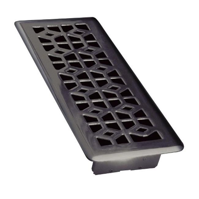 Matte Black Steel Victorian Floor Diffuser, 4 x 10 Inch