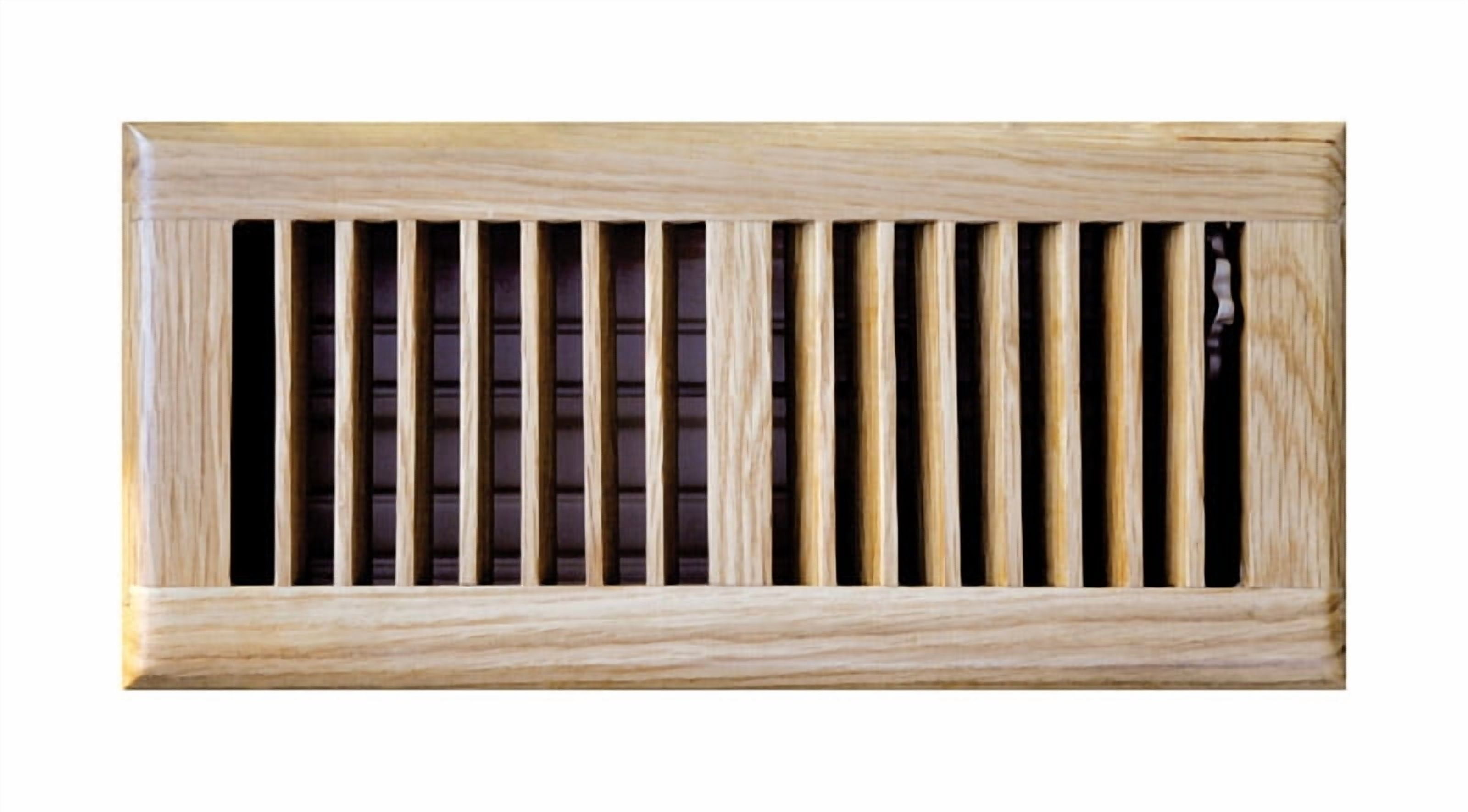 Tru Aire 4 in. H X 10 in. W 2-Way Oak Brown Steel Floor Diffuser ...