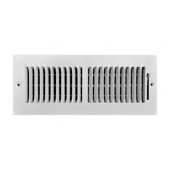 Tru Aire 4 in. H X 12 in. W 2-Way Powder Coat White Steel Wall/Ceiling Register