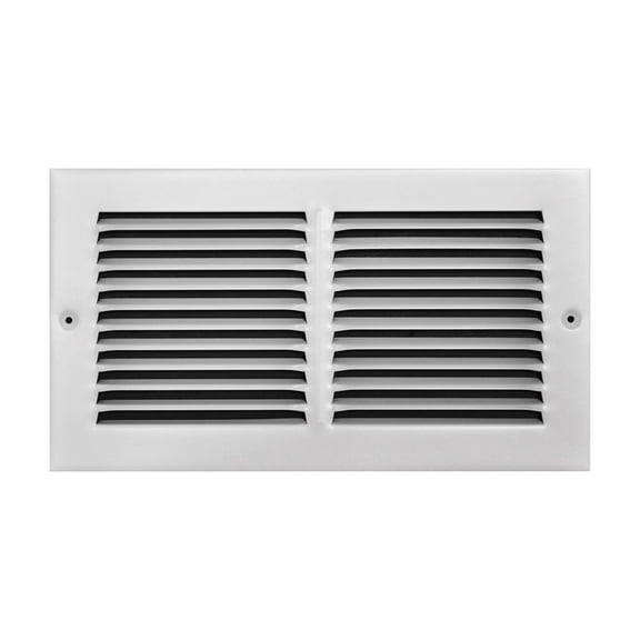 Tru Aire 6 in. H X 12 in. W 1-Way Powder Coat White Steel Return Air Grille