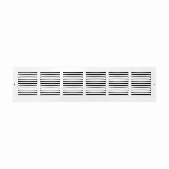 Tru Aire 6 in. H X 30 in. W 1-Way Powder Coat White Steel Return Air Grille