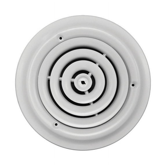Tru Aire 6 in. H X 6 in. W Powder Coat White Steel Ceiling Diffuser