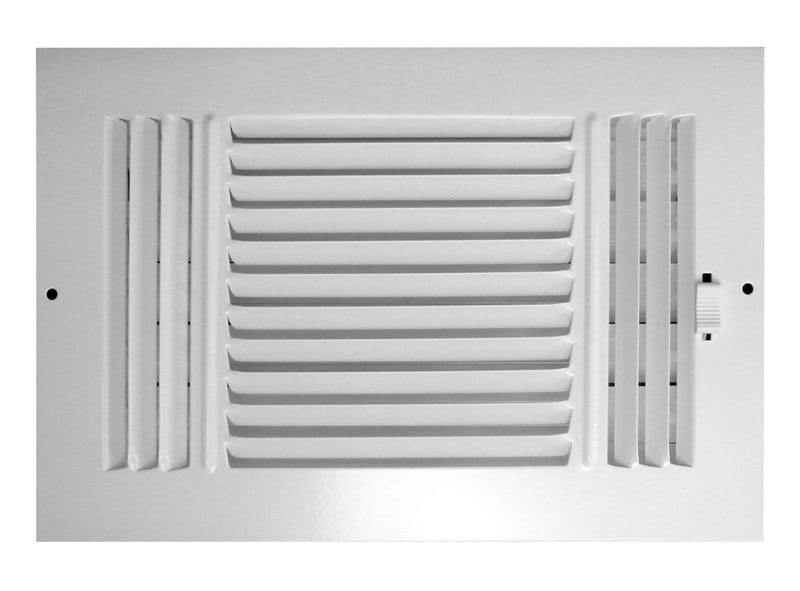 Tru Aire 6 in. H X 10 in. W 3-Way Powder Coat White Steel Wall/Ceiling Register