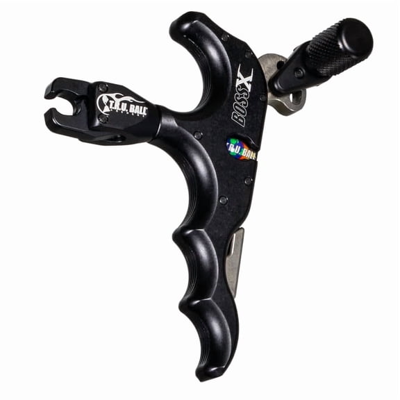 T.R.U. Ball Archery Boss X 4 Finger Release, Black Aluminum Handle, Crisp Trigger for Consistent Performance (TBX4-BK)