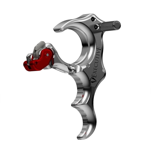 T.R.U. Ball Executive Quick Silver Brass Medium Release, Micro-Customizable, Red Anodized Aluminum Head, Knurled Finger Beds (TEXC-QS-M)