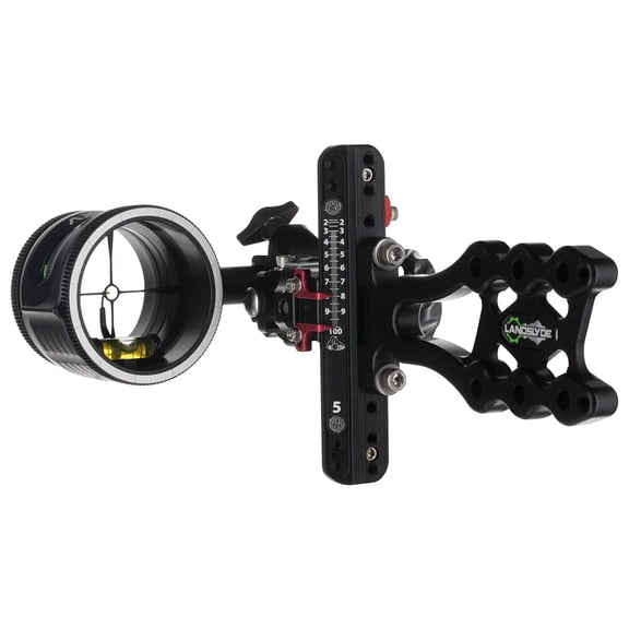 AXCEL LANDSLYDE Plus Slider Bow Sight, AVX-31 Scope, Rheostat Cover, Crosshair 1-Pin .019 Green Fiber, Black (ALNP-N119-3GB)