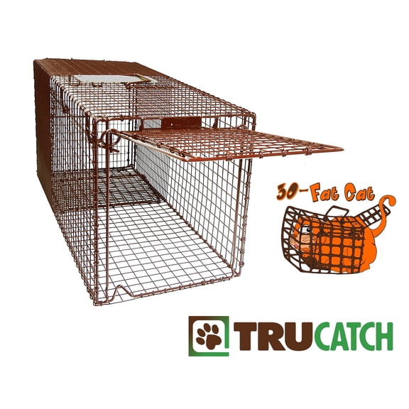 Tru Catch 30 Fat Cat Gravity Locking 2-Door Live Animal Trap Mesh
