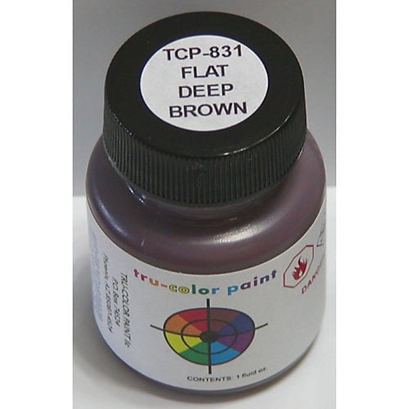 Tru-Color Paint Brushable Flat Deep Brown 1oz TUP831 Power Tools Misc