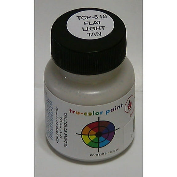 Tru-Color Paint Brushable Flat Light Tan 1 oz TUP818 Train Paint