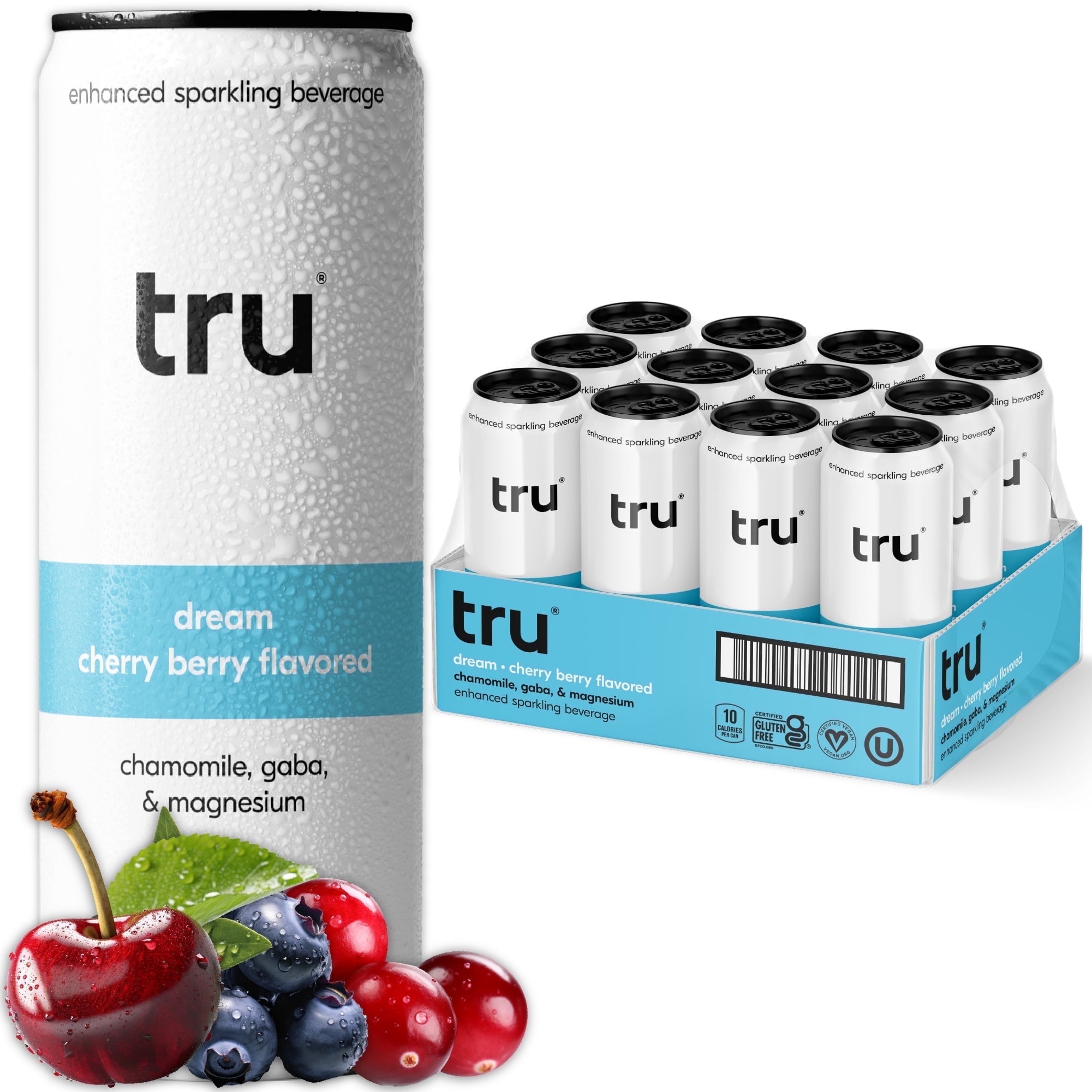 Walmart Saving of  Walmart Black Friday Deals 2025 Natural Tru Blend - Cherry Berry Dream Seltzer Drink - Case of 12-12 Fl oz