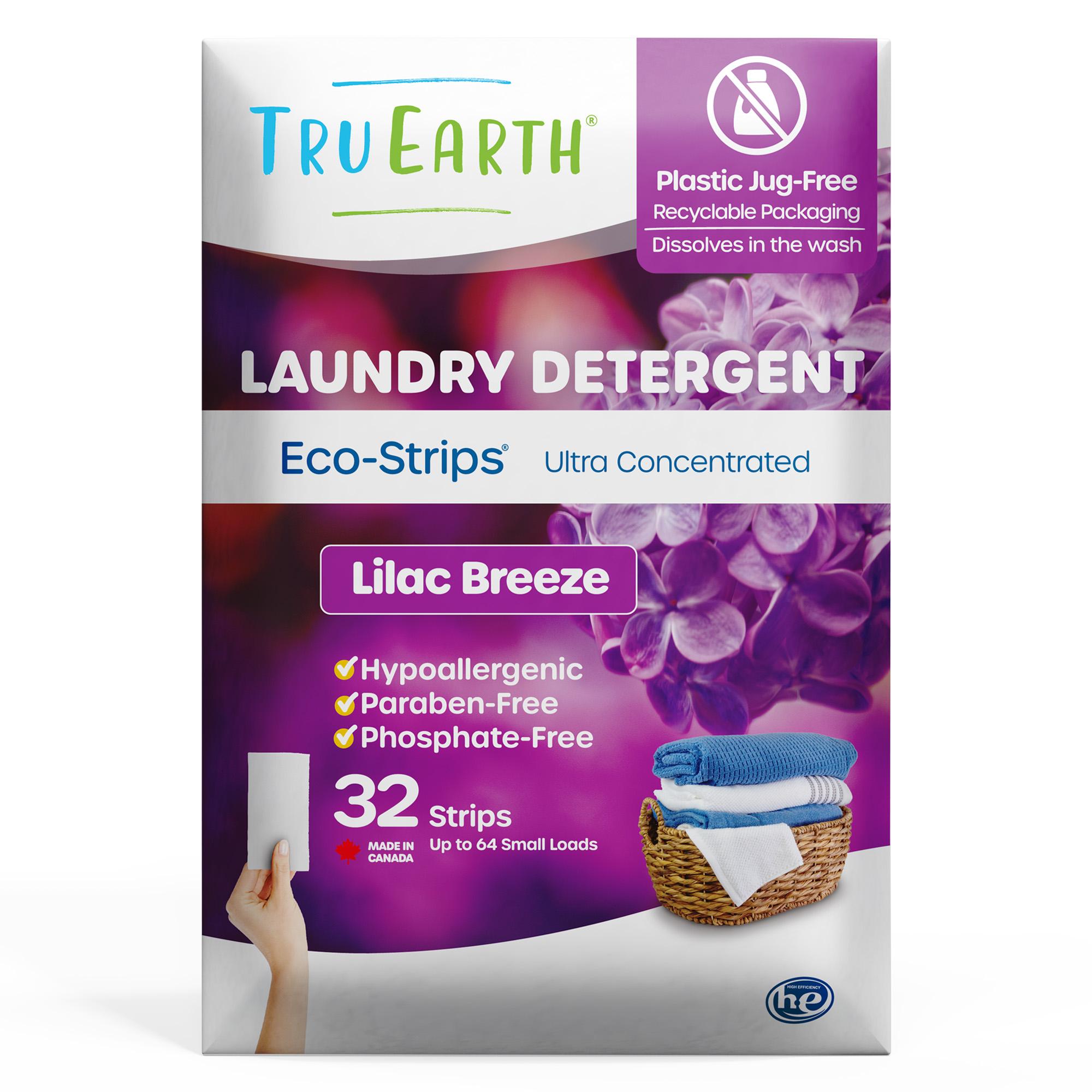 Tru Earth Compact Dry Laundry Detergent Sheets Up to 64 Loads (32 Sheets) ParabenFree