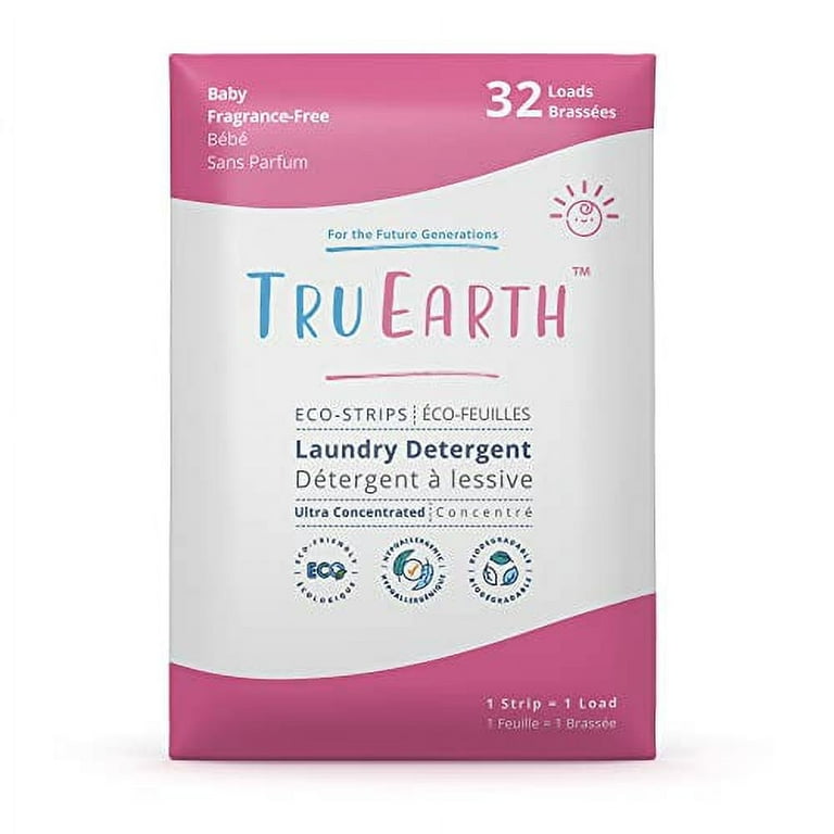 Tru Earth Eco-friendly, Biodegradeable, Zero Waste, Cruelty-Free Baby Laundry Detergent Sheets/Eco-Strips for Sensitive Skin, 32 Count (Up to 64 Loads), Baby - Fragrance Free Scent - Walmart.com tru-earth-eco-friendly-biodegradeable-zero-waste-cruelty-free-baby-laundry-detergent-sheets-eco-strips-for-sensitive-skin-32-count-up-to-64-loads-baby-fragrance-free-scent-walmart-com