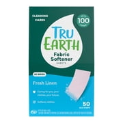 Tru Earth Fabric Softener Sheets | Alternative to Fabric Softener Liquid and Pods | 50 Sheets | Fresh Linen