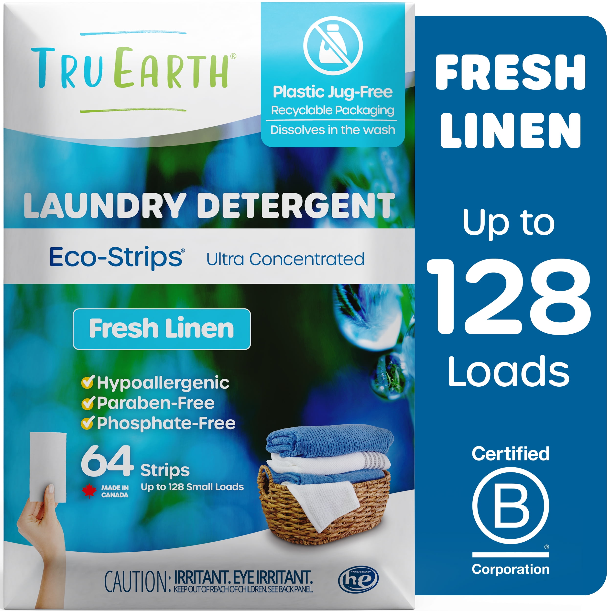 Tru Earth Eco-Strips Laundry Sheets - Fresh Linen 
