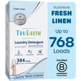 thumbnail image 1 of Tru Earth Platinum Laundry Detergent Sheets - Fresh Linen Scent - Up to 768 Loads (384 Sheets) - Laundry Detergent Eco-Strips, 1 of 6