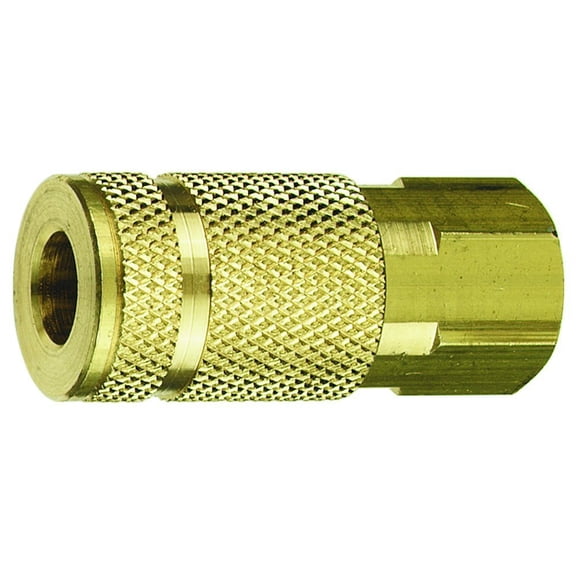 Tru-Flate Female NPT Coupler 13-335 - Brass - 1/4"