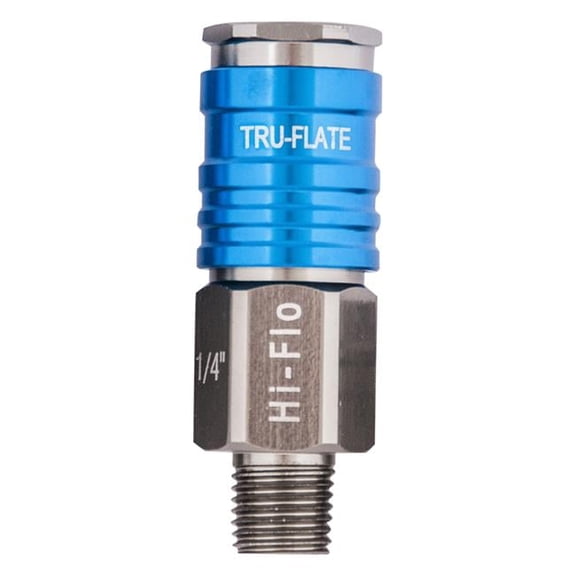 Tru-Flate  Hi-Flo Coupler T6 Aluminum 0.25 in. MNPT