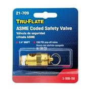 Tru-Flate 21707 125 PSI 0.25 Male NPT Safety Valve