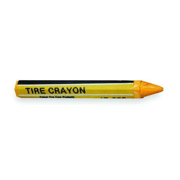Tru-Flate Tire Marking Crayon,1/2W x 4-5/8"L,Ylw 17-236