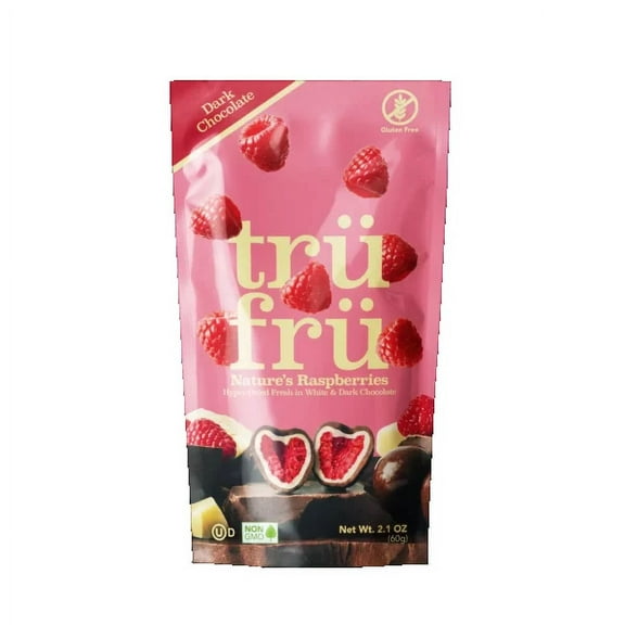 Tru Fru Grab & Go Hyper-Dried Real Raspberries in Dark Chocolate 2.1oz