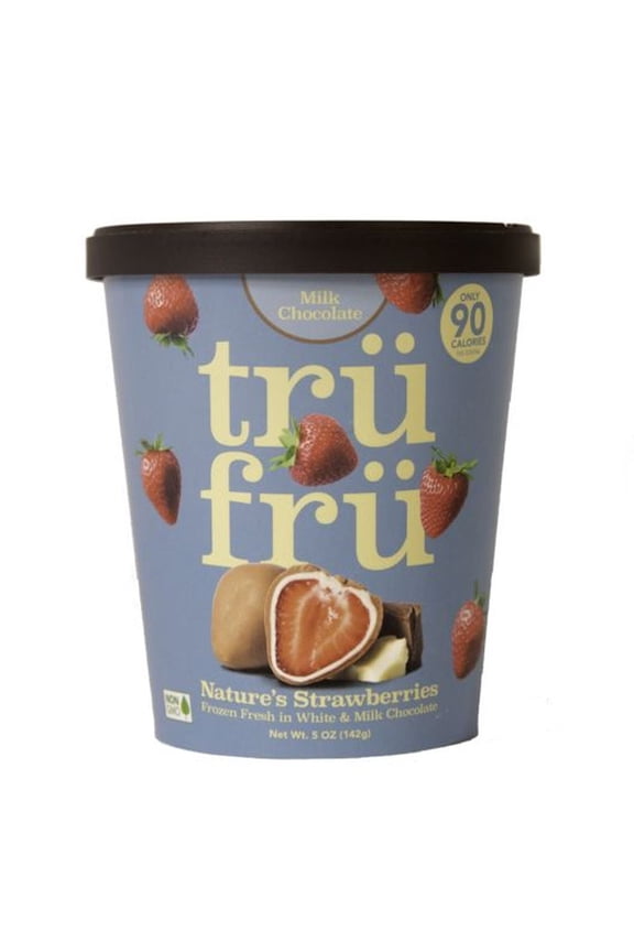 Hyper-Chilled Grab and Go Whole Strawberries in White and Milk Chocolate Cup, 5 Ounce -- 8 per case