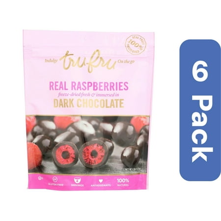 Tru Fru Indulge On The Go Nature's Raspberries 4.2 oz (Pack Of 6)