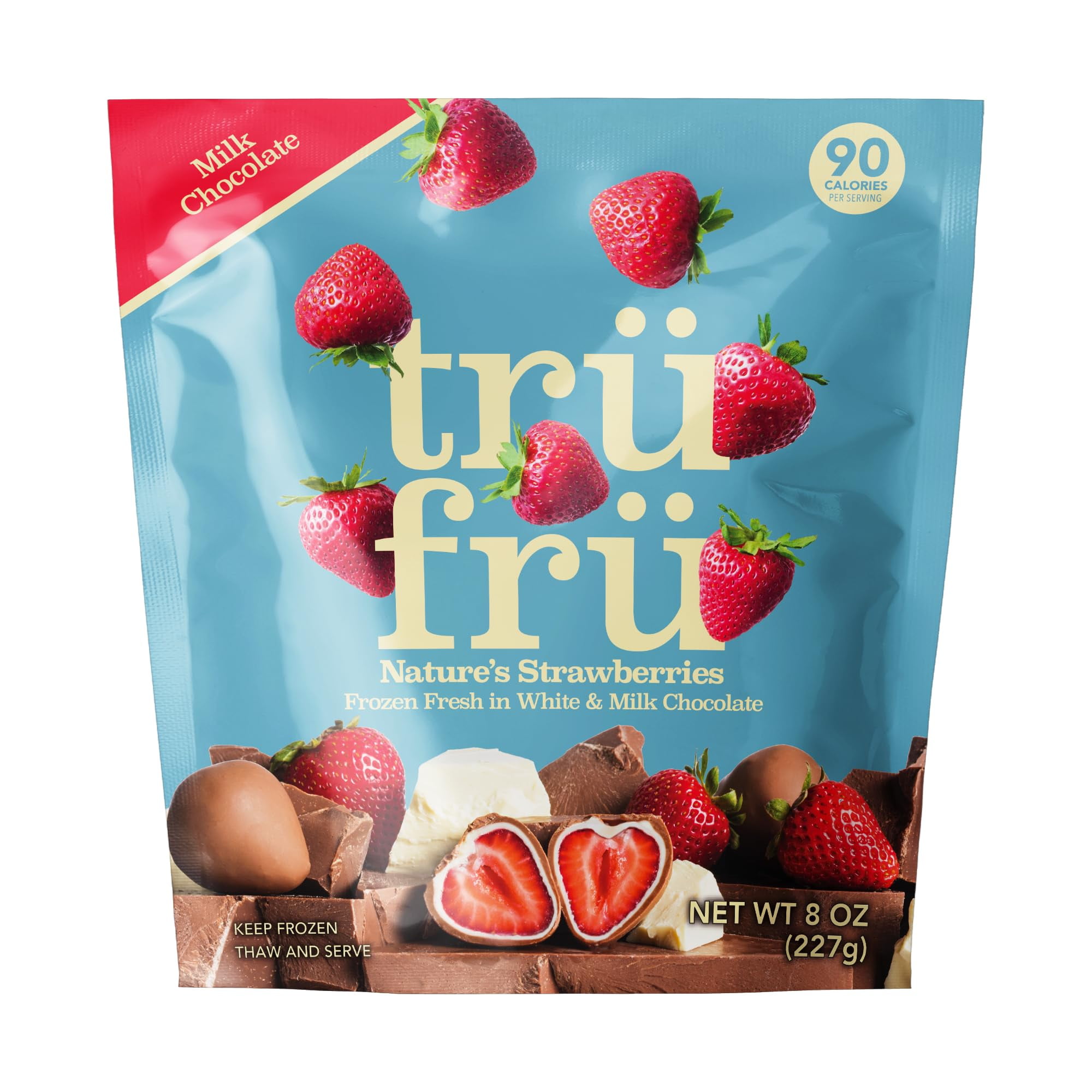 Tru Fru Nature,S Strawberries HyperChilled In White & Milk Chocolate