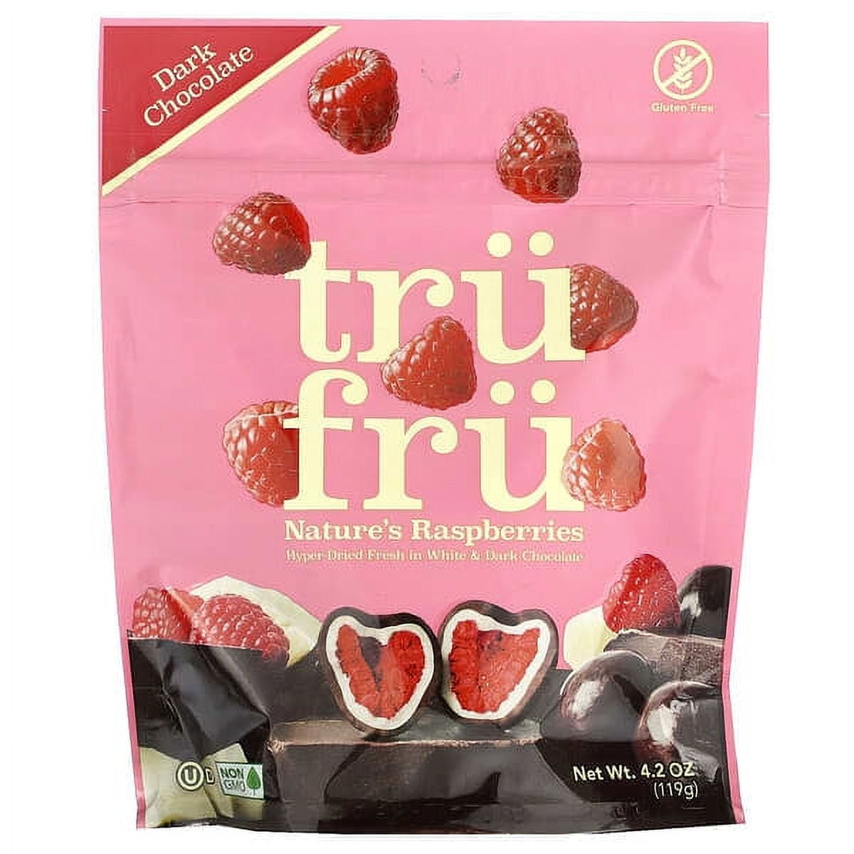 Tru Fru, Nature's Raspberries, HyperDried Fresh, White & Dark