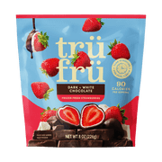 Tru Fru Frozen Strawberries in Dark & White Chocolate, 8oz