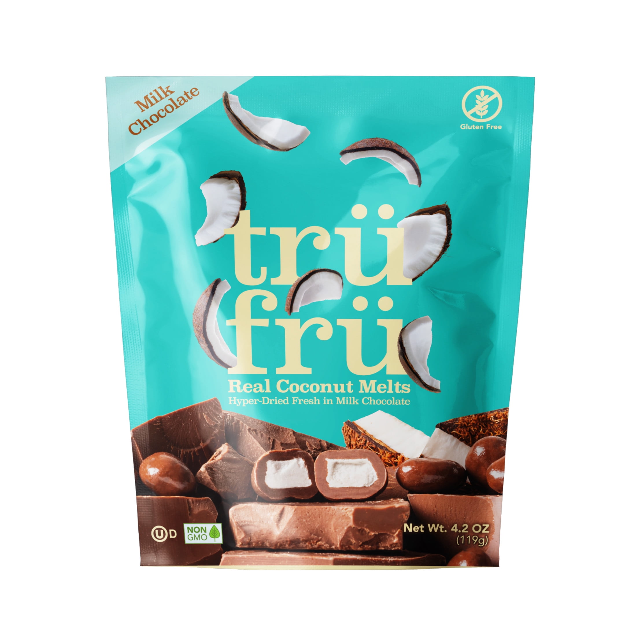 Tru Fru Real Coconut Melts Hyper-Dried Fresh in Milk Chocolate (4.2oz)