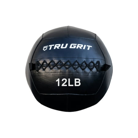 Tru Grit - 12-lb Medicine Wallball - Black