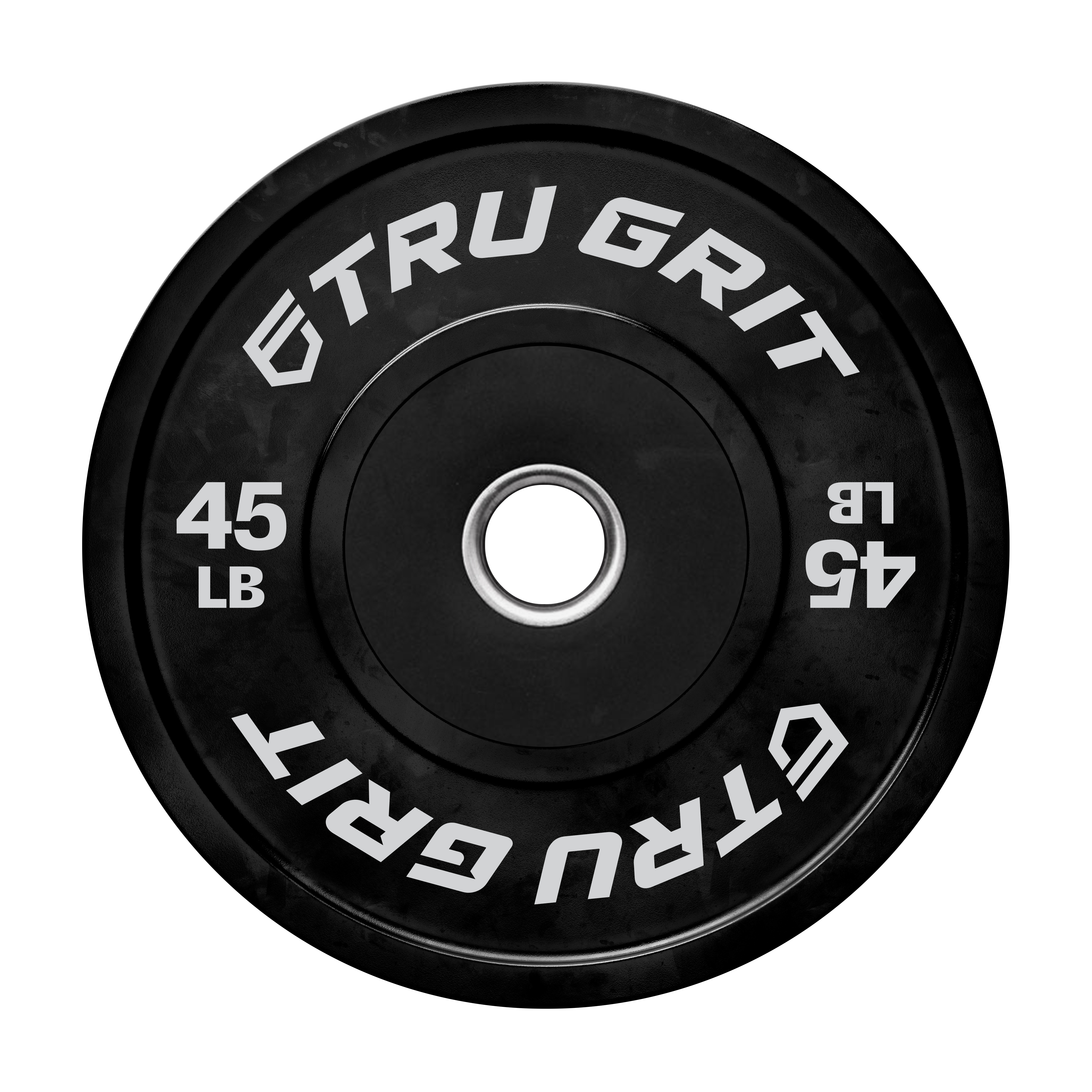 Tru Grit Fitness 45 lb Black Olympic Bumper Plate Pair Weight Set - image 1 of 9