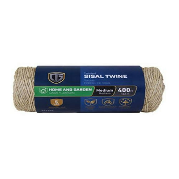 Tru-Guard 642091 1-Ply x 400' Foot Roll Of Natural Fiber Twisted Sisal Twine - Quantity of 4