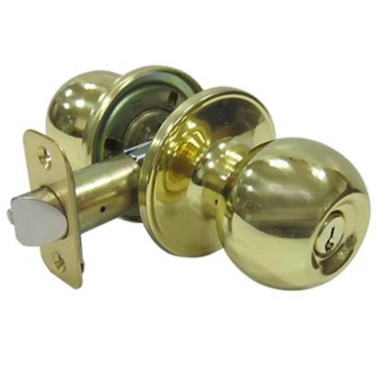 Tru-Guard Ball Style Knob Entry Lockset - Polished Brass - Walmart.com