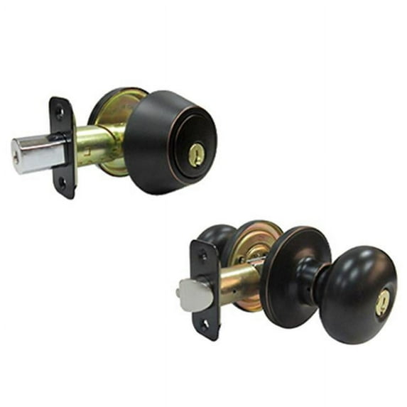 Tru-Guard Combination Lockset, Aged Bronze