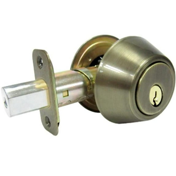 Tru-Guard Double Cylinder Deadbolt - Antique Brass
