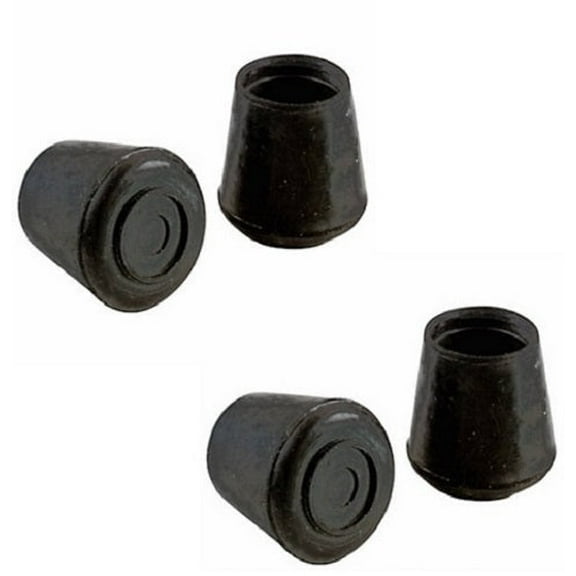 Tru-Guard F31932TV 4-Pack of 1" Black Rubber Furniture Leg Tips - Quantity of 12