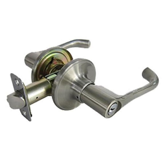 Tru-Guard Milano Entry Lever Lockset, Satin Nickel