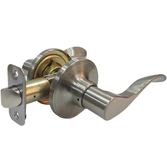 Tru-Guard Reversible Bergamo Passage Wave Lever Lockset - Satin Nickel