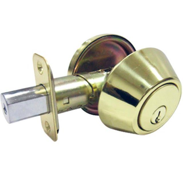TruGuard Single Cylinder Deadbolt Polished Brass