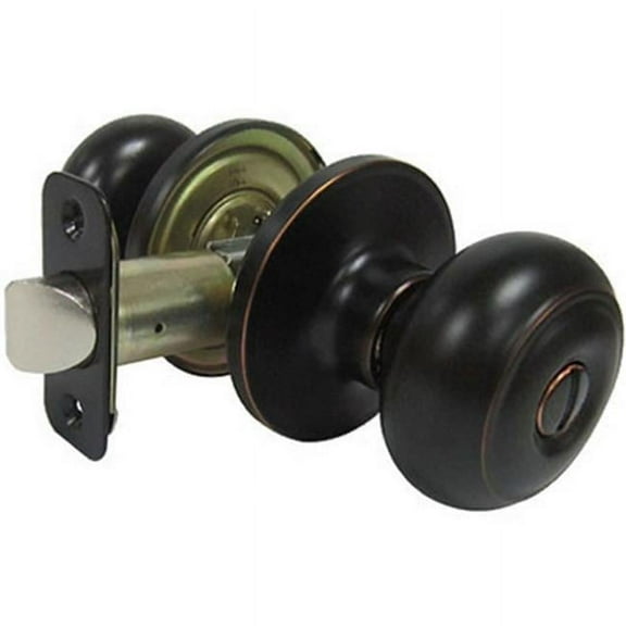 Tru-Guard Verona Fancy Mushroom Privacy Knob Sets, Aged Bronze