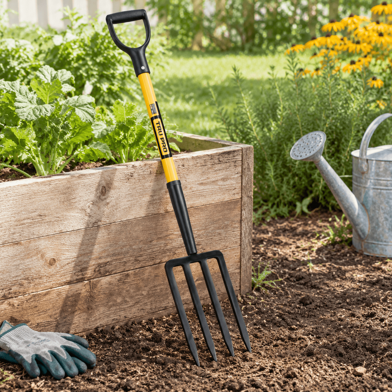 Pick Tool Digging Tru Pro 4-tine Spading 30-inch Heavy-duty Fiberglhandle With D-grip ...