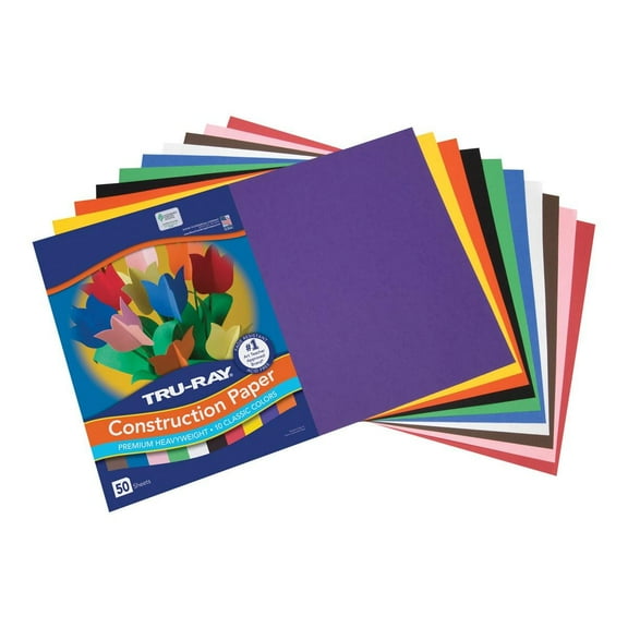 Tru-Ray 12" x 18" Tru-Ray® Heavyweight Construction Paper - Assorted - 25 Packs