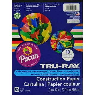 Rainbow Colors Construction Paper with Storage Bin, 8 Colors, 400 Sheets, 9  x 12