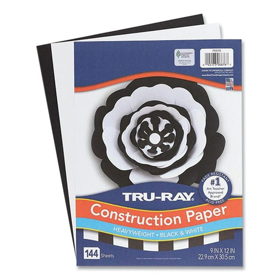Tru-Ray Construction Paper, 76 lb Text Weight, 9 x 12, Assorted Colors, 144/Pack | Bundle of 10 Each