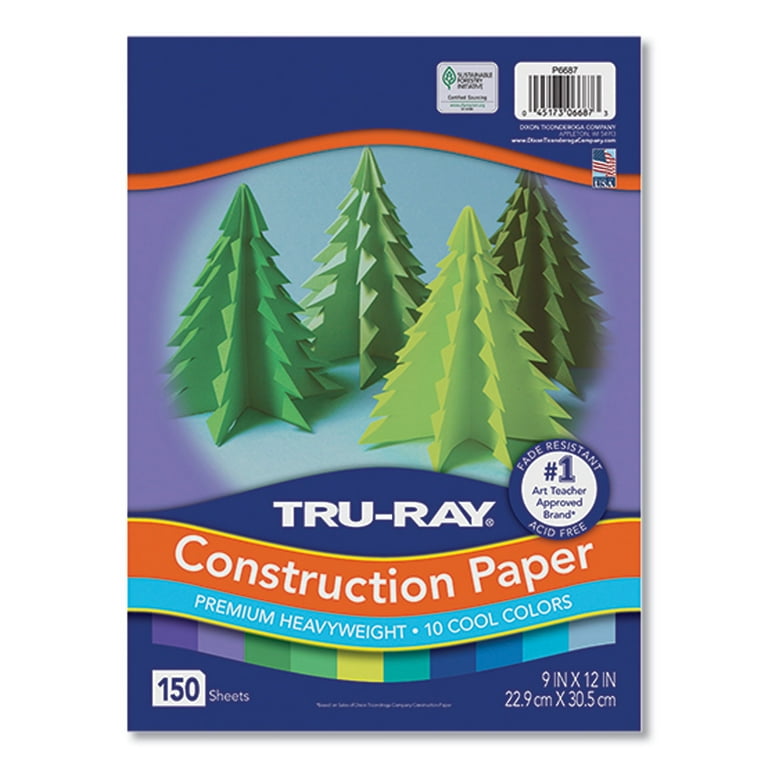 Tru-Ray Construction Paper - Art, Craft Project - 150 / Pack - Assorted - Paper, Sulphite, Fiber Tru-Ray Construction Paper - Art, Craft Project - 150 / Pack - Assorted - Paper, Sulphite, Fiber